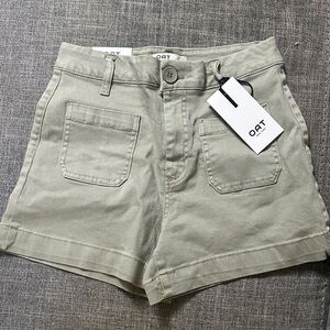Oat New York High Waist Olive Shorts